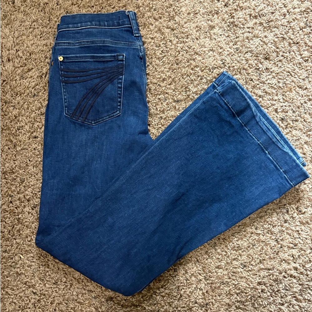 7 For All Mankind Women's Blue Boot Cut Jeans.